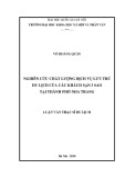 Luận văn Thạc sĩ Du lịch: Nghiên cứu chất lượng dịch vụ lưu trú du lịch của các khách sạn 3 sao tại Thành phố Nha Trang