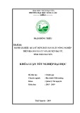 Khóa luận tốt nghiệp: Đánh giá hiệu quả sử dụng đất sản xuất nông nghiệp trên địa bàn xã Cù Vân, huyện Đại Từ, tỉnh Thái Nguyên