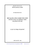 Luận văn Thạc sĩ Lịch sử: Hiện đại hóa nông nghiệp nông thôn Huyện Lương Tài Tỉnh Bắc Ninh giai đoạn 1997-2015