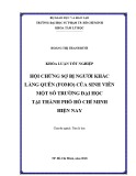 Khóa luận tốt nghiệp: Hội chứng sợ bị người khác lãng quên (FOMO) của sinh viên một số Trường Đại học tại Thành phố Hồ Chí Minh hiện nay