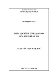 Luận văn Thạc sĩ Lịch sử: Châu Lộc Bình tỉnh Lạng Sơn nửa đầu thế kỉ XIX