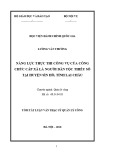 Tóm tắt Luận văn Thạc sĩ Quản lý công: Năng lực thực thi công vụ của công chức cấp xã là người dân tộc thiểu số tại huyện Sìn Hồ, tỉnh Lai Châu