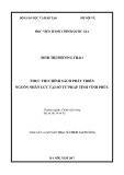 Tóm tắt Luận văn Thạc sĩ Chính sách công: Thực thi chính sách phát triển nguồn nhân lực tại Sở Tư pháp tỉnh Vĩnh Phúc