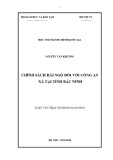 Luận văn Thạc sĩ Chính sách công: Chính sách đãi ngộ đối với công an xã tại tỉnh Bắc Ninh