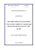 Luận văn Thạc sĩ Chính sách công: Thực hiện chính sách giảm nghèo vùng ven đô - Nghiên cứu trường hợp Phường Phú Đô, Quận Nam Từ Liêm, thành phố Hà Nội