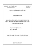 Tóm tắt Luận văn Thạc sĩ Quản lý công: Bồi dưỡng công chức, viên chức theo vị trí việc làm trong hệ thống thư viện công cộng tại thành phố Hà Nội