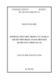 Luận văn Thạc sĩ Quản lý công: Đánh giá công chức trong các cơ quan chuyên môn thuộc ủy ban nhân dân huyện Sa Pa, tỉnh Lào Cai