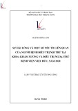 Tóm tắt luận văn Thạc sĩ Y tế công cộng: Sự hài lòng và một số yếu tố liên quan của người bệnh điều trị nội trú tại khoa khám xương và điều trị ngoại trú Bệnh viện Việt Đức, năm 2020