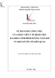 Luận văn Thạc sĩ Y tế công cộng: Sự hài lòng công việc của nhân viên y tế Bệnh viện đa khoa tỉnh Bình Dương năm 2020 và một số yếu tố liên quan