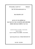 Luận văn Thạc sĩ Tài chính Ngân hàng: Quản lý tài chính tại Ban quản lý dự án đường Hồ Chí Minh thuộc Bộ Giao thông vận tải