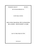 Luận văn Thạc sĩ Quản lý công: Chất lượng thanh tra viên tại Thanh tra Bộ Lao động - Thương binh và xã hội