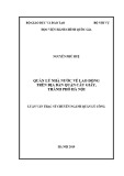 Luận văn Thạc sĩ Quản lý công: Quản lý nhà nước về lao động trên địa bàn quận Cầu Giấy, thành phố Hà Nội