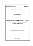 Luận văn Thạc sĩ Quản lý công: Thanh tra việc thực hiện chính sách ưu đãi người có công với cách mạng trên địa bàn tỉnh Bắc Kạn