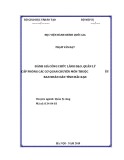 Tóm tắt Luận văn Thạc sĩ Quản lý công: Đánh giá công chức lãnh đạo, quản lý cấp phòng các cơ quan chuyên môn thuộc Ủy ban nhân dân tỉnh Bắc Kạn