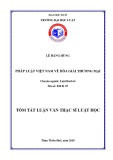 Tóm tắt Luận văn Thạc sĩ Luật học: Pháp luật Việt Nam về hòa giải thương mại