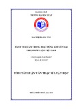 Tóm tắt Luận văn Thạc sĩ Luật học: Hành vi bị cấm trong hoạt động khuyến mại theo pháp luật Việt Nam