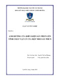 Luận văn tốt nghiệp Công nghệ thực phẩm: Ảnh hưởng của điều kiện sấy phun lên tính chất vật lý của bột nho sấy phun