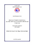 Tóm tắt Luận văn Thạc sĩ Luật học: Pháp luật về dịch vụ thanh toán tại các Ngân hàng thương mại ở Việt Nam