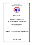 Tóm tắt Luận văn Thạc sĩ Luật học: Pháp luật về hòa giải trong hoạt động thương mại