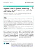 Response to pembrolizumab in a patient with primary lung adenocarcinoma originated from indium lung
