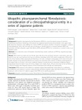 Idiopathic pleuroparenchymal fibroelastosis: Consideration of a clinicopathological entity in a series of Japanese patients