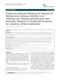 Progressive dyspnoea following the treatment of Mycobacterium abscessus infection in an individual with relapsing granulamatosis with polyangitis (Wegener’s), complicated by hearing loss requiring cochlear implantation