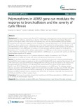 Polymorphisms in ADRB2 gene can modulate the response to bronchodilators and the severity of cystic fibrosis