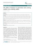 The effect of obesity on spirometry tests among healthy non-smoking adults