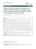 Prevalence and correlations with depression, anxiety, and other features in outpatients with chronic obstructive pulmonary disease in China: A cross-sectional case control study