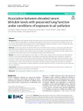 Association between elevated serum bilirubin levels with preserved lung function under conditions of exposure to air pollution
