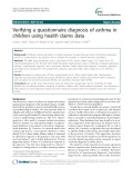 Verifying a questionnaire diagnosis of asthma in children using health claims data