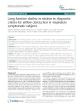 Lung function decline in relation to diagnostic criteria for airflow obstruction in respiratory symptomatic subjects