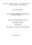 Summary of thesis Doctor of Economics: Developing the corporate credit rating market in Vietnam