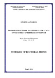 Summary of Doctoral thesis: Completing of state management for stateowned forest enterprises in Vietnam