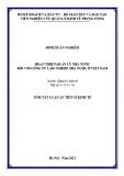 Tóm tắt luận án Tiến sĩ Kinh tế: Hoàn thiện quản lý nhà nước đối với công ty lâm nghiệp nhà nước ở Việt Nam