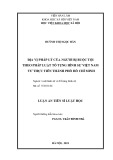 Luận án Tiến sĩ Luật học: Địa vị pháp lý của người bị buộc tội theo pháp luật tố tụng hình sự Việt Nam từ thực tiễn thành phố Hồ Chí Minh