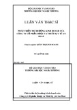 Luận văn Thạc sĩ Quản trị kinh doanh: Phát triển thị trường kinh doanh của Công ty Cổ phần Dược và Thiết bị y tế An Phát