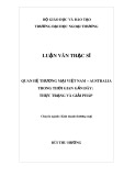 Luận văn Thạc sĩ Kinh tế: Quan hệ thương mại Việt Nam - Australia trong thời gian gần đây: Thực trạng và giải pháp