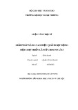 Luận văn Thạc sĩ Quản trị kinh doanh: Giải pháp nâng cao hiệu quả hoạt động hội chợ triển lãm ở CHDCND Lào