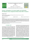 Energy consumption, governance quality and sustainable development Nexus: Empirical evidence from MENA countries