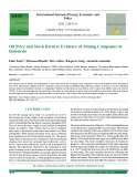 Oil price and stock return: Evidence of mining companies in Indonesia