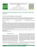 Energy market liberalisation in Greece: Structures, policy and prospects