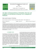 The effect of financial distress probability, firm size and liquidity on stock return of energy users companies in Indonesia