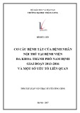 Tóm tắt luận văn Thạc sĩ Y tế công cộng: Cơ cấu bệnh tật của bệnh nhân nội trú tại Bệnh viện Đa khoa thành phố Nam Định giai đoạn 2013-2016 và một số yếu tố liên quan