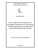 Tóm tắt luận văn Thạc sĩ Y tế công cộng: Lo âu và một số yếu tố liên quan của người bệnh tăng huyết áp có tổn thương thận điều trị ngoại trú tại khoa khám bệnh – Bệnh viện Bạch Mai năm 2018