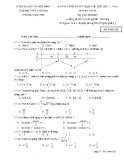 Đề thi thử tốt nghiệp THPT năm 2021 môn Toán lần 2 có đáp án - Trường THPT Chuyên Hoàng Văn Thụ