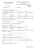 Đề thi thử tốt nghiệp THPT năm 2021 môn Toán có đáp án - Trường THPT Đồng Quan