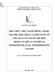 Luận văn Thạc sĩ Y tế công cộng: Kiến thức, thực hành phòng chống ngộ độc thực phẩm và một số yếu tố liên quan của người chế biến trong các bếp ăn tập thể tại thành phố Thuận An, tỉnh Bình Dương năm 2020