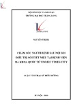 Tóm tắt luận văn Thạc sĩ Y tế công cộng: Chăm sóc người bệnh sau nội soi điều trị sỏi tiết niệu tại Bệnh viện đa khoa quốc tế Vinmec Times City