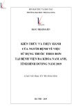 Tóm tắt luận văn Thạc sĩ Y tế công cộng: Mô tả thực trạng tuân thủ điều trị của bệnh nhân tăng huyết áp đến khám và điều trị ngoại trú tại Bệnh viện 7B, thành phố Biên Hòa, tỉnh Đồng Nai năm 2019.